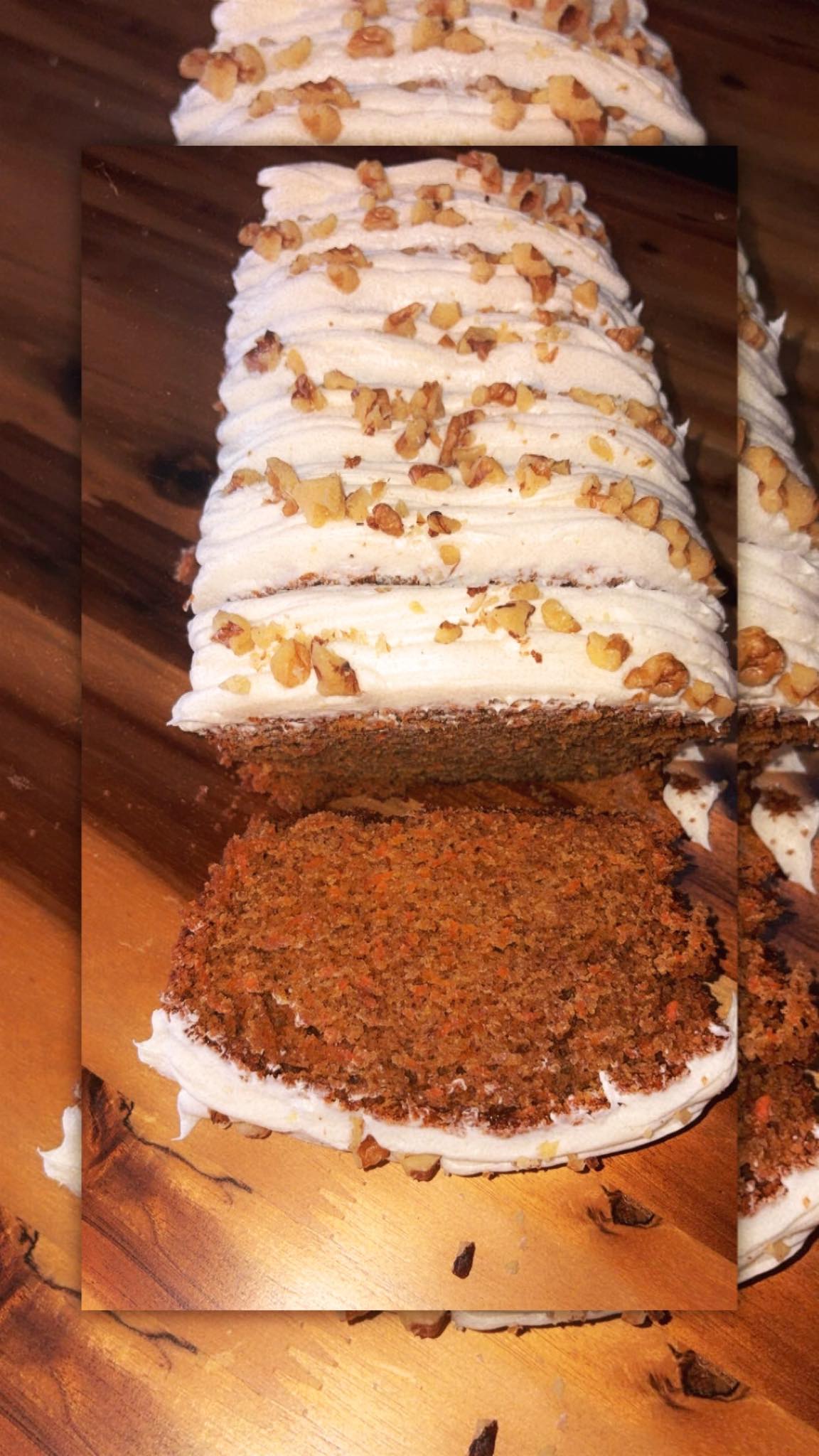 Carrot cake bread with cream cheese frosting